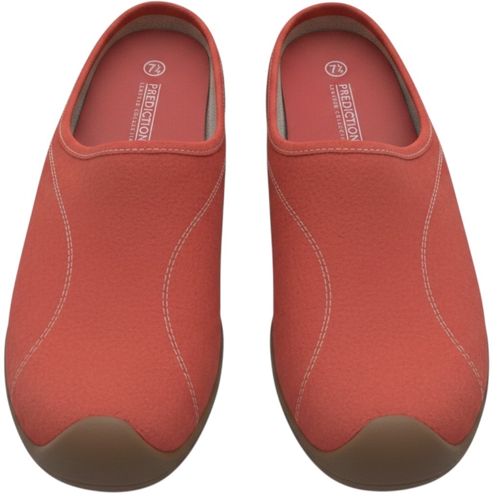 Predictions Leather Collection Womens Burnt Orange Suede Mules Slides 7.5